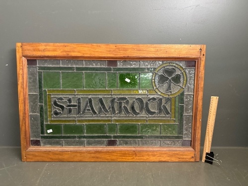 1950s Leadlight from Toowoomba Shamrock Hotel Restoration. This was removed from the hotel during a restoration in the 1990s - rare piece of history