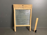 Antique Glass Washing Board - 2