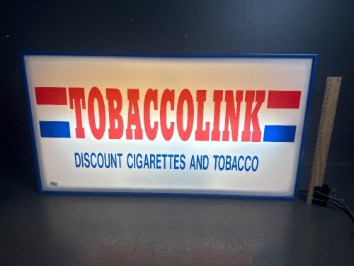 Tabacco Link Discount Cigarettes and Tabacco Back Lit Neon Light