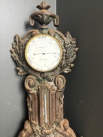 J J Wainwright & Co. Birmingham Cast Iron Clock, Thermometer & Barometer - 2