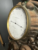 J J Wainwright & Co. Birmingham Cast Iron Clock, Thermometer & Barometer - 6