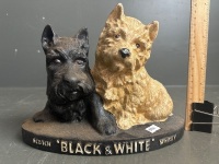 Black & White Scotch Whiskey Cast Scottie Dogs