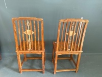 Pair of Antique Chinese Qing Dynasty Ancestor Chairs - 4