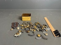 Large Quanity of Military Buttons - 2