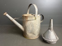 Galvanised Water Can & Funnel - 2