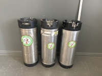 3x 5 gal. Beer kegs - The Cornelius Co. (USA)