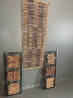 3 x Bamboo & Dried Vine Wall Hangings - 2