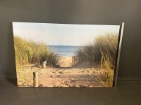 Large Mounted Photo Path the the Beach