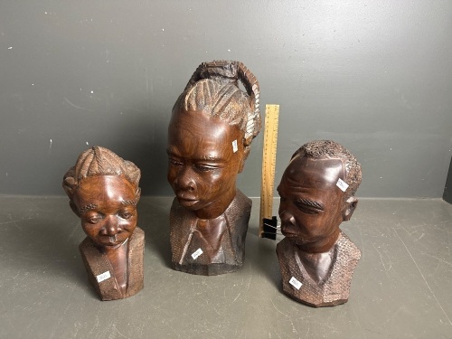 Three Wooden African Statues