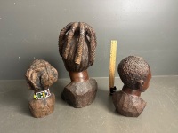 Three Wooden African Statues - 3