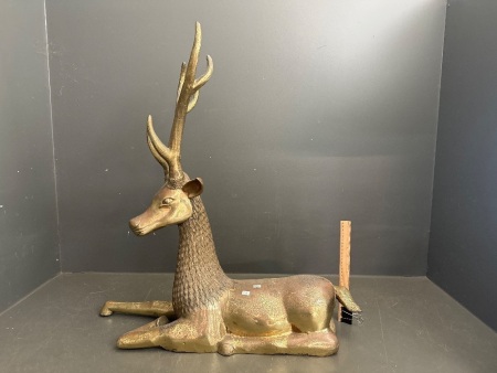 Vintage Large Brass Majestic Deer 