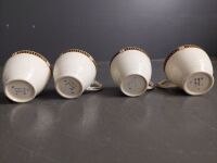 Rare Wedgewood art deco cream & glided "Memphis" Coffee for 4 - Including coffee pot C 1950's - 3