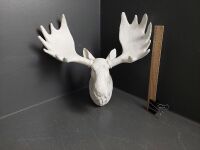 Four Resin Animal Wall Hangings - Deer, Moose, Ram & Rhino - 4