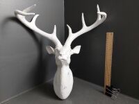 Four Resin Animal Wall Hangings - Deer, Moose, Ram & Rhino - 5