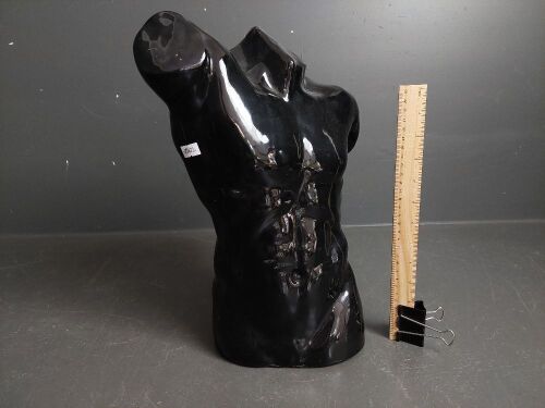 Modern Black Ceramic Torso