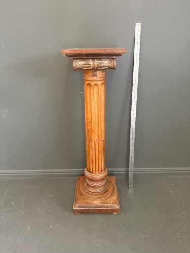 Solid Wooden Carved Plant Stand