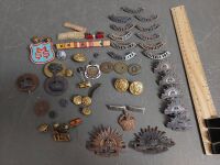 Selection of Military Badges and Pins