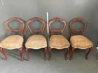 Four Balloon Back Antique Dining Chairs