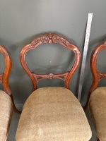 Four Balloon Back Antique Dining Chairs - 3