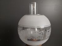 Brown Ceramic Kerosene Lamp with Frosted Glass - 4