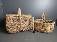 2 Large Cane Baskets