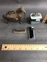 Collection of Vintage Lighters inc. Brass Horse - 2