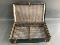 Vintage Steamer Trunk with Removable Shelf - 6