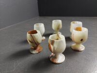 6 x Alabaster Goblets - 2