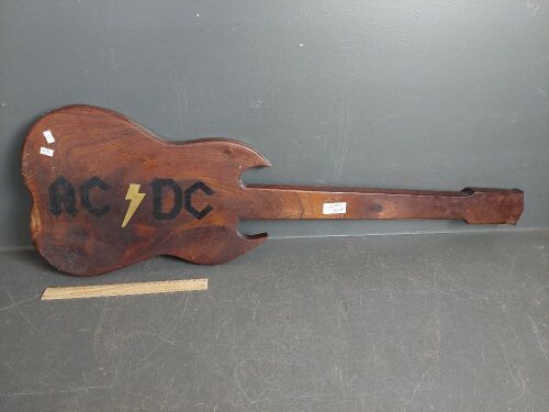 Hand Made Wooden Display Guitar ACDC 