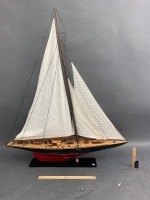 Sailboat Clipper Model on Stand - 2