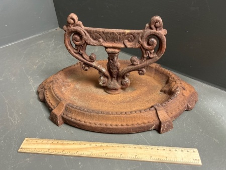 Vintage cast iron boot scraper