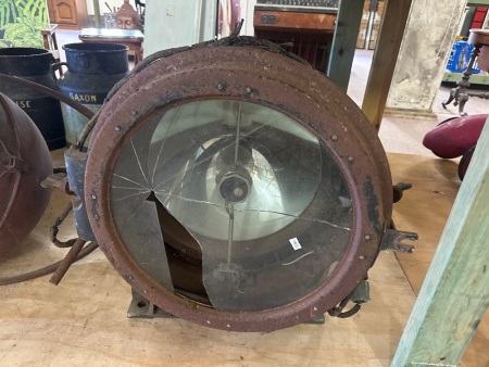 Large Vintage Metal Search Light for Restoration by Stone & Co. London