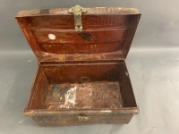 Vintage Battered Metal Storage Trunk - As Is - 3