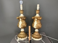 Pair Ornate Table Lamps