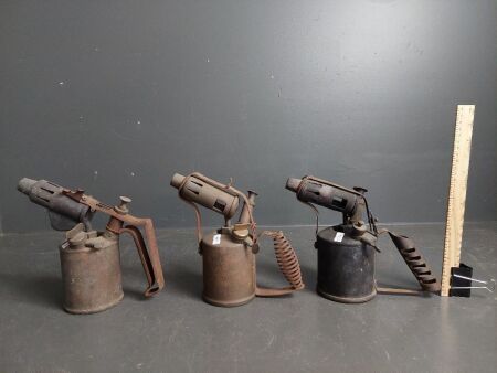 Three Vintage Blow Torches