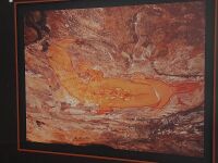 Large Aboriginal Print of The Kimberleys Rock Art of Crocodile is liceneced - 2