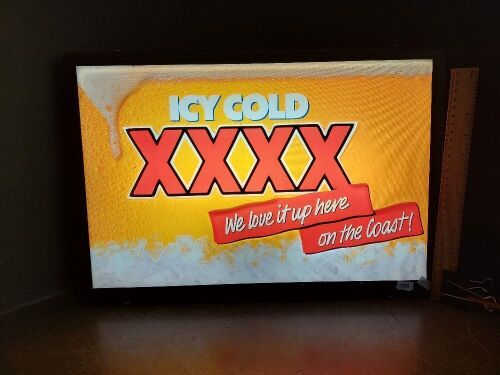 XXXX Icy Cold Back Lit Sign