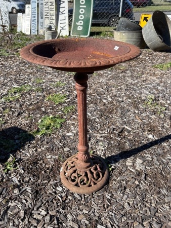 Cast iron bird bath