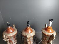 Three Greek Style Table Lamps - 3