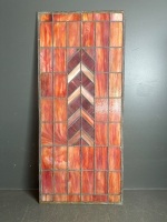 Coral Coloured Stain Glass Panel - 2