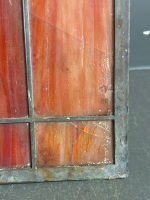 Coral Coloured Stain Glass Panel - 3