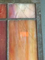 Coral Coloured Stain Glass Panel - 4