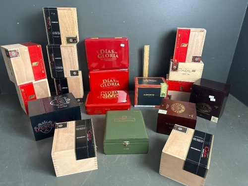 Large Quantity of Collectable Cigar Boxes