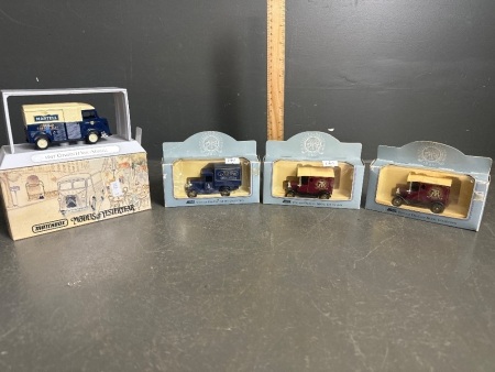 3 x Lledo Vintage Die-Cast Model Collection - 1 x Matchbox Models of Yesteryear