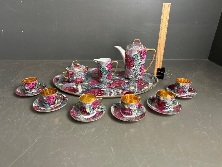 Czech Coffee Set with Matching Tray