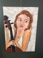 Oil on Canvs - Girl and Cello - By Robin Finlay - 2