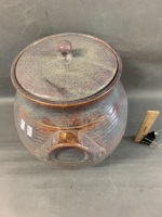 Large Old Ballarat Pottery Crock with Lid - 5