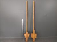 Two Sets of Wooden Walking Stilts