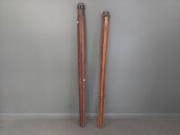 2 Antique Surveyors Tripods with brass fittings - 2