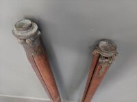 2 Antique Surveyors Tripods with brass fittings - 3